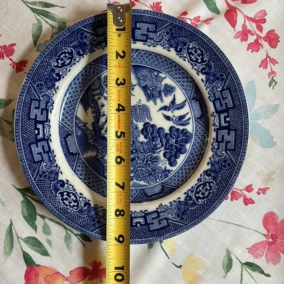 Vintage Royal Ventonware John Stevenson Blue and White Willow Dinner Plate - Picture 7 of 7